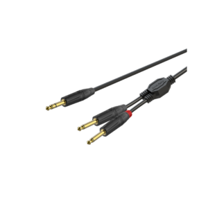 Roxtone GTPC130L2 Cable Profesional  1/4" Estéreo-Dual 1/4" Mono 2mts