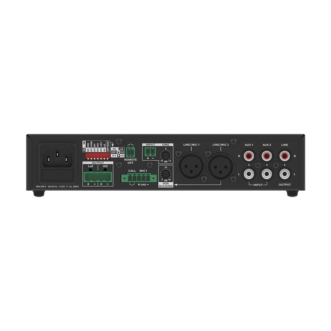 Dynacord U60-1M Amplificador Mezclador de Línea de 60W para Instalaciones de Audio Comercial - Imagen 2