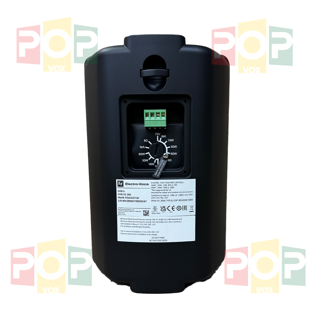 Electro-Voice EVID-S5.2XB Altavoz de Montaje Comercial de 5.25" para Exteriores e Interiores (IP65) - Imagen 2